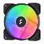 Picture of Fractal Design Aspect 12 12cm RGB PWM Case Fan, Rifle Bearing, Supports Chaining, Aerodynamic Stator Struts, 500-2000 RPM, Black Frame