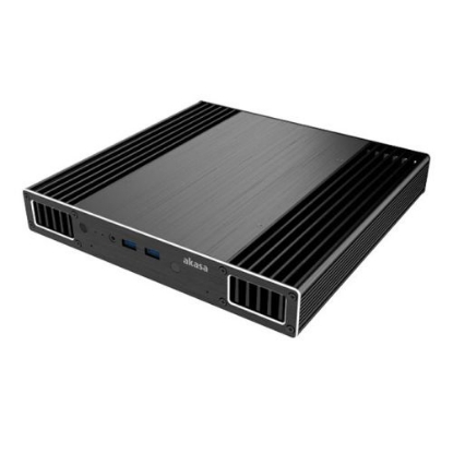 Picture of Akasa Plato X7 Slim Fanless Case for 7th Gen Intel NUC Boards, VESA Mounting, 2.5" SATA HDD/SSD