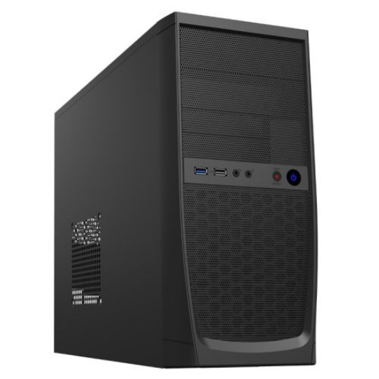 Picture of CiT Elite Micro ATX Case, 500W, Front USB 3.0, 8cm Fan, Mesh Front, Black