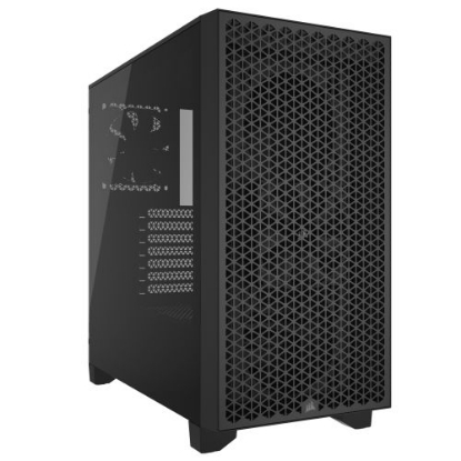 Picture of Corsair 3000D Airflow Gaming Case w/ Glass Window, ATX, 2x SP120 Fans, GPU Cooling, 4-Slot GPU Support, High-Airflow Front, Black