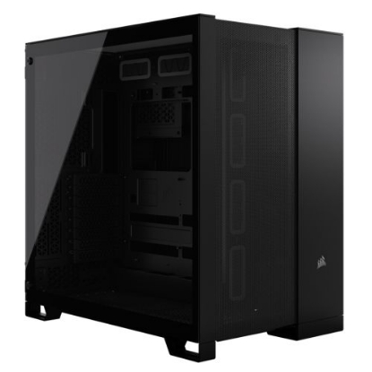 Picture of Corsair 6500D Airflow Dual Chamber Gaming Case w/ Glass Window, ATX, Fully Mesh Panelling, USB-C, Asus BTF Compatible, Black
