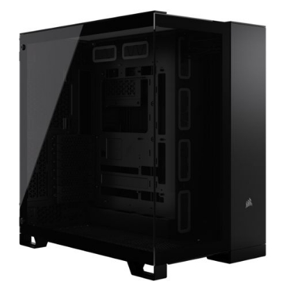 Picture of Corsair 6500X Dual Chamber Gaming Case w/ Glass Side & Front, ATX, Mesh Panels, USB-C, Asus BTF Compatible, Black