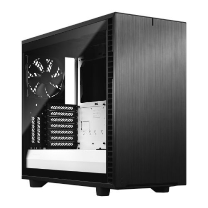 Picture of Fractal Design Define 7 (Black/White TG) Gaming Case w/ Clear Glass Window, E-ATX, Multibracket, 3 Fans, Fan Hub, Silence-optimized, USB-C