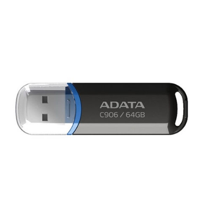 Picture of ADATA 64GB C906 USB 2.0 Memory Pen, Compact, Black & Blue