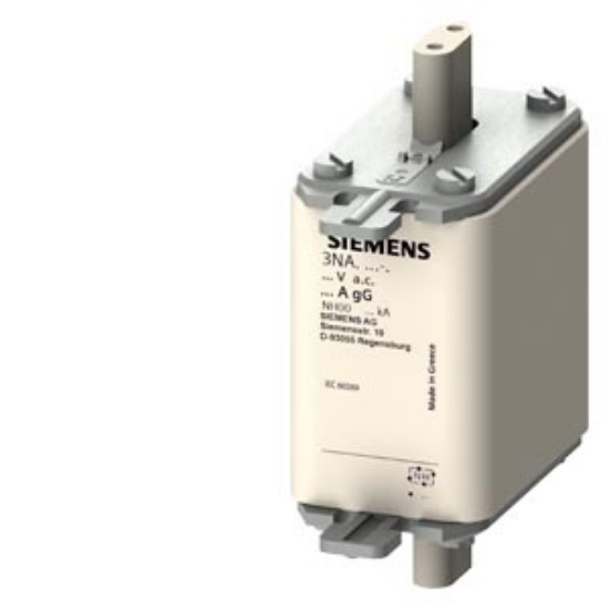 Picture of LV HRC fuse element, NH00, In: 160 A, gG, Un AC: 500 V, Un DC: 250 V, Front indicator, live grip lugs